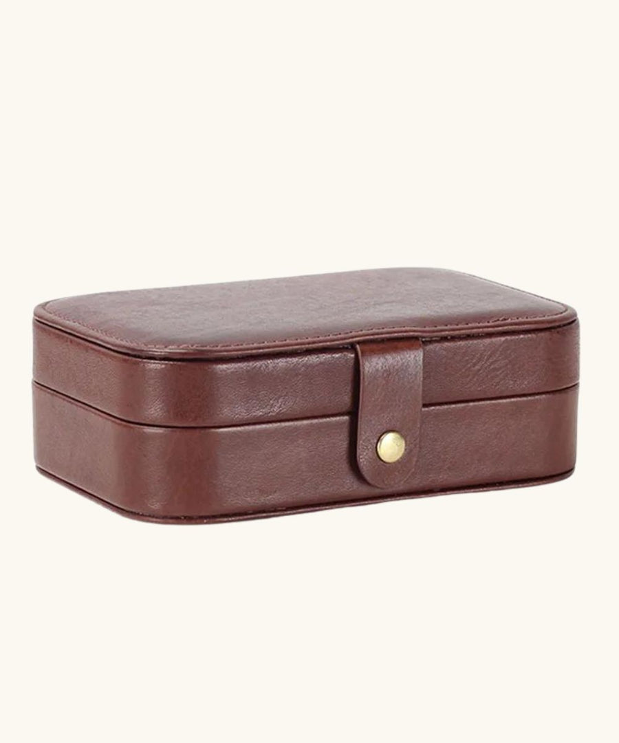 Leather Tabacco Jewellery Box