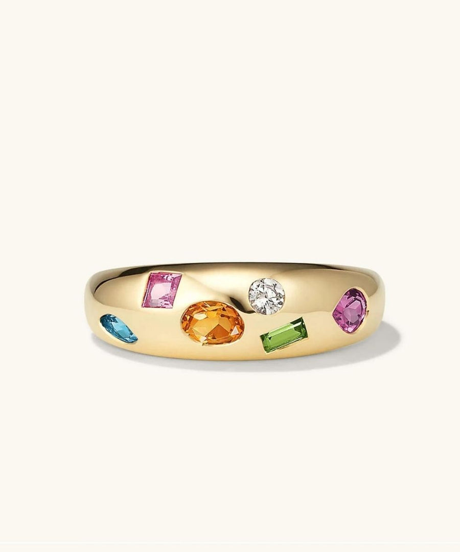 Rainbow Open Dome Ring