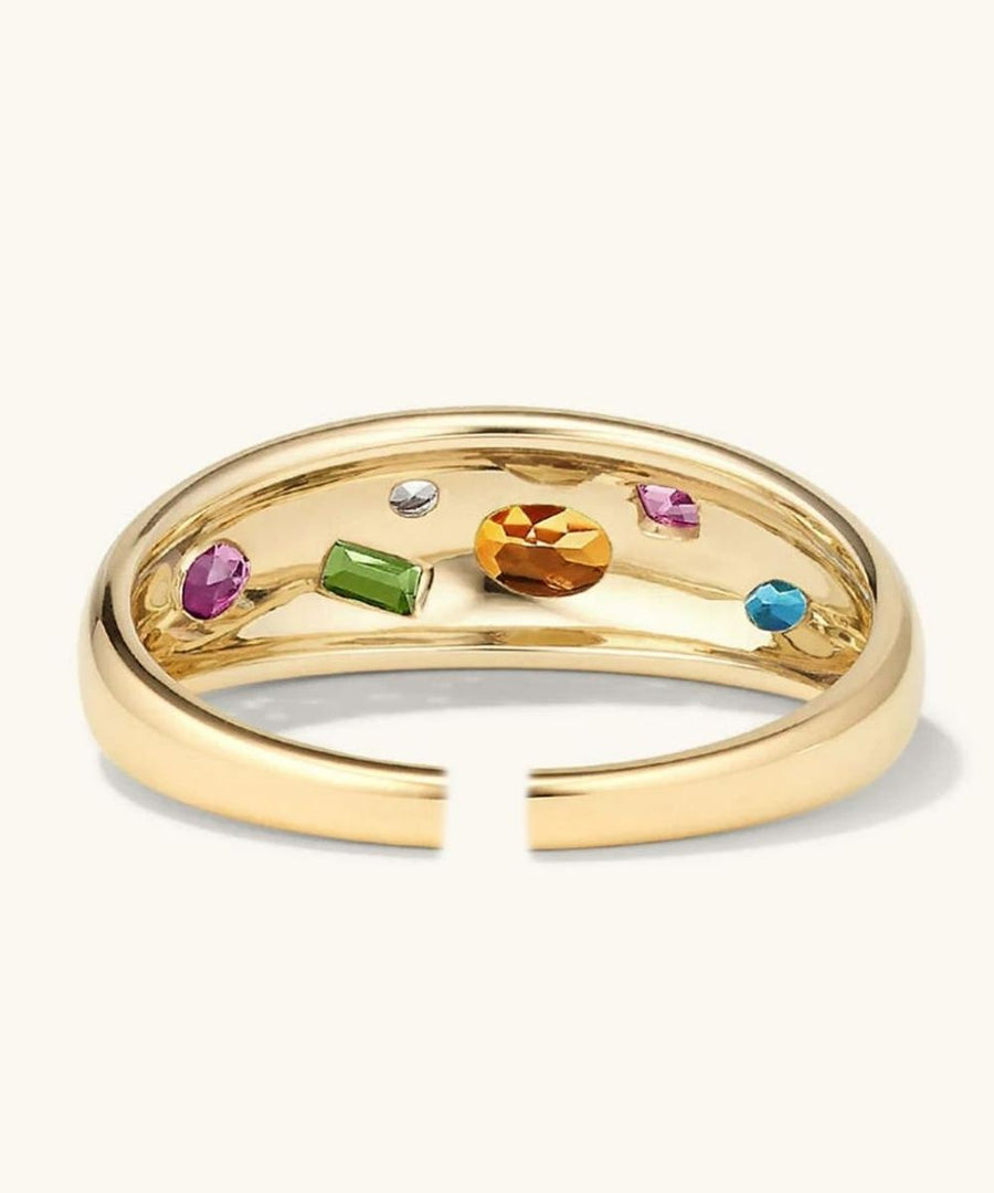 Rainbow Open Dome Ring