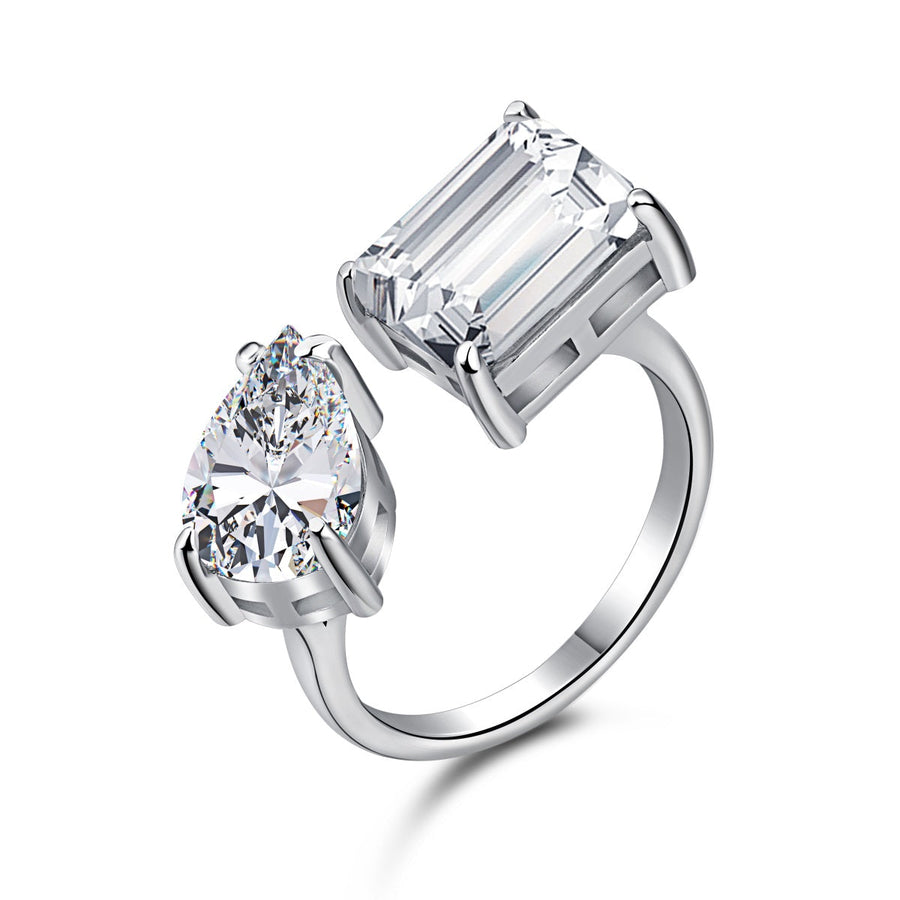 Hidden Pear Square Hills Ring