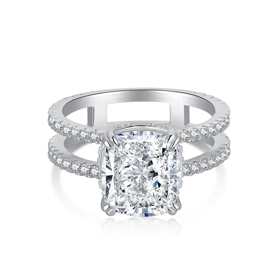 Double Stacking Square Stone Ring